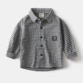 Plaid Long Sleeve Shirt for Baby Boys