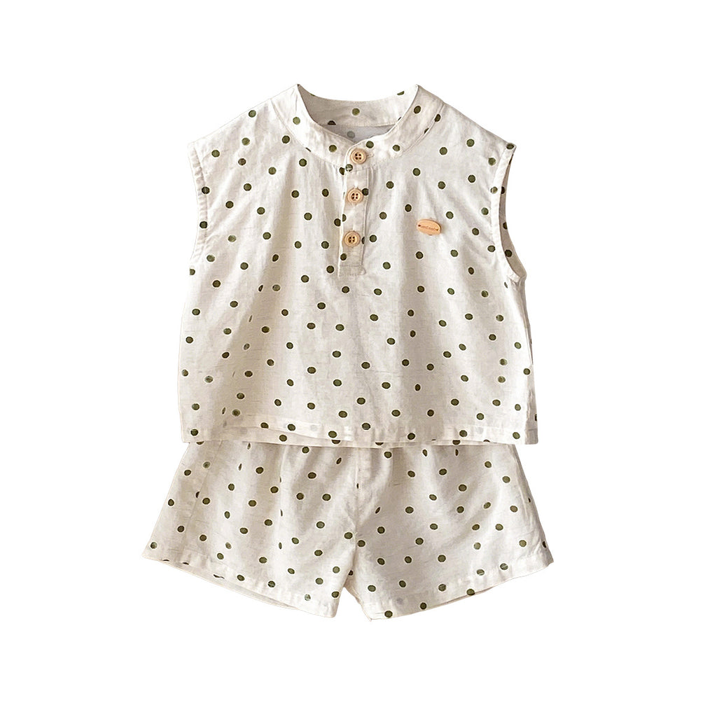 Polka Dot Tank Top Two-Piece Set