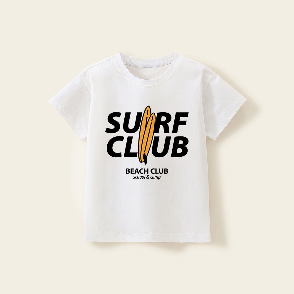 Solid Color Short Sleeve Tee for Boys