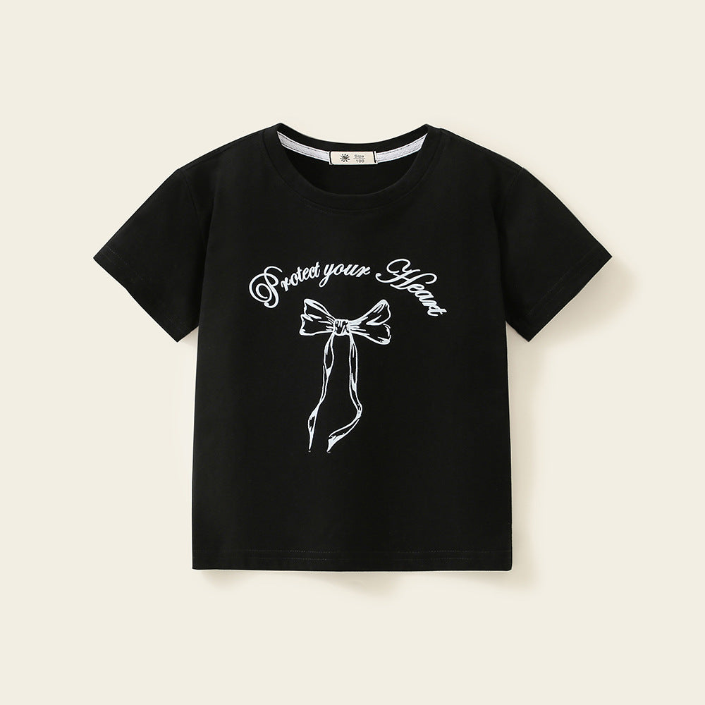 Bow Print Tee for Kids
