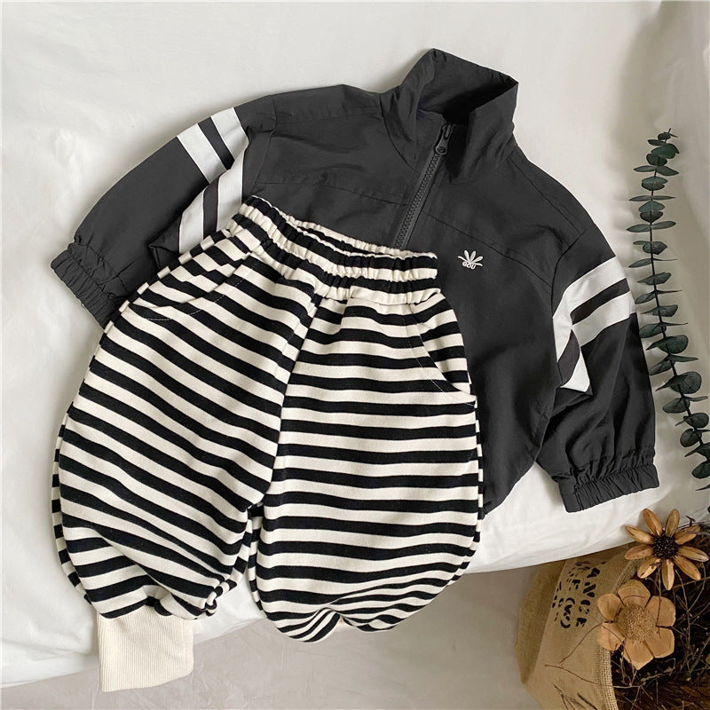 Striped Woolen Hoodie Pants
