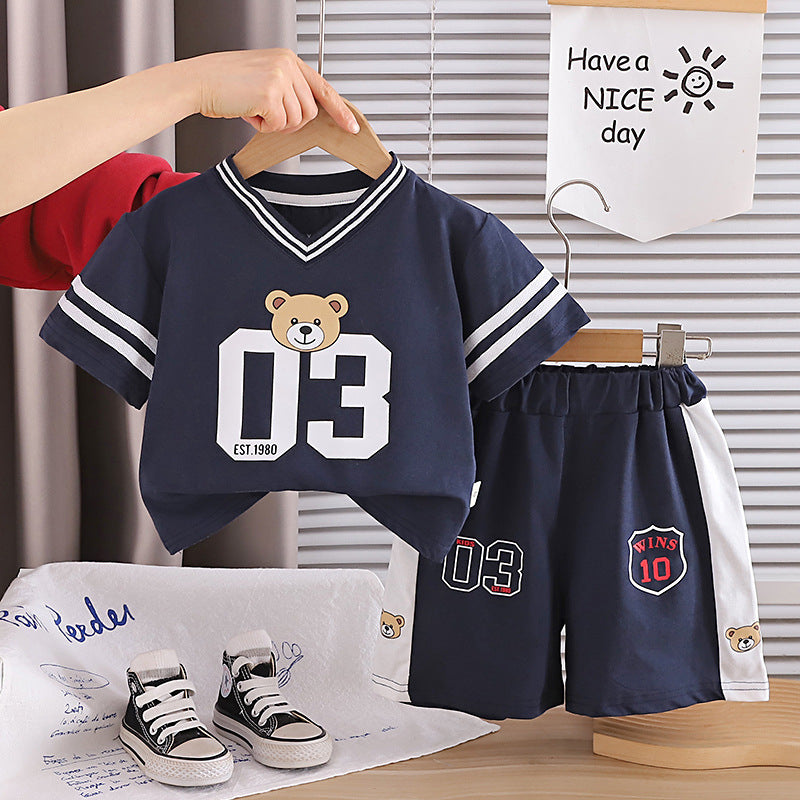 Sport Short Sleeve Two-Piece Set