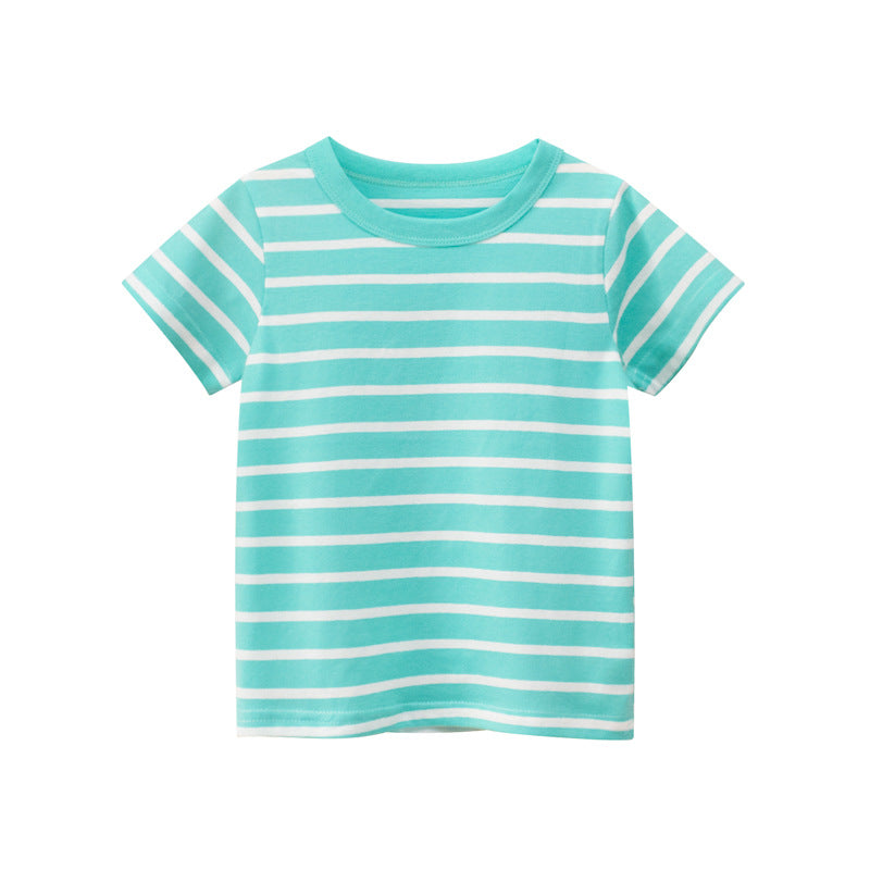 Light Green Striped Short Sleeve Tee