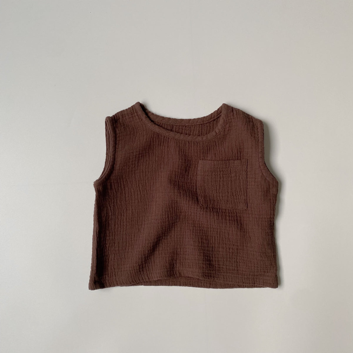 Textured Knit Patch Vest for Kids