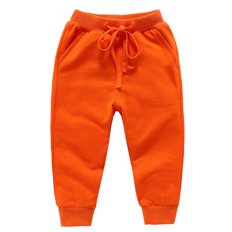 Solid Color Cotton Pants for Kids