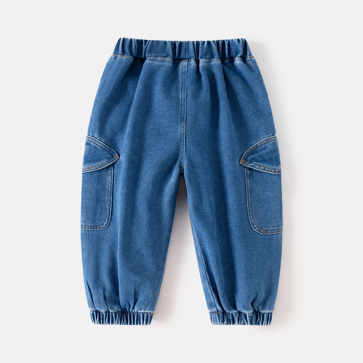 Large Pocket Denim Pants for Kids
