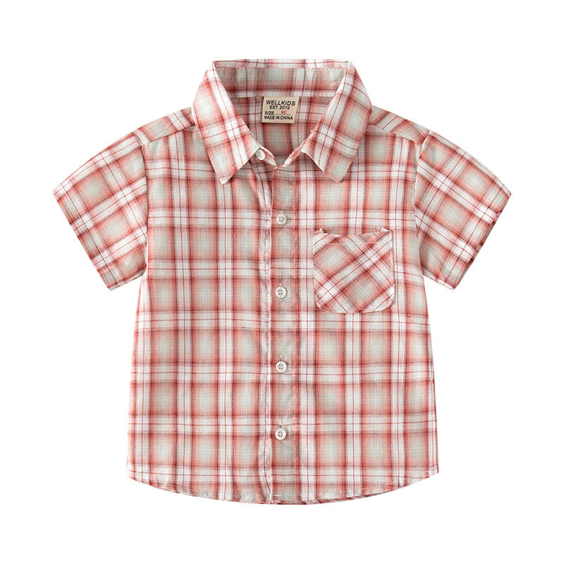 Plaid Button-Down Shirt for Boys