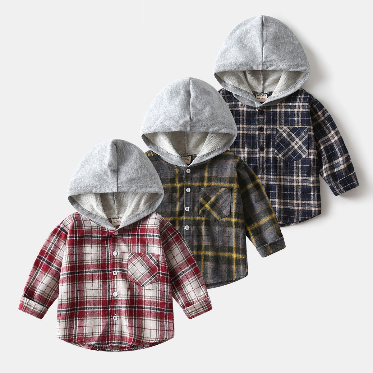 V-Collar Long Sleeve Shirt for Boys