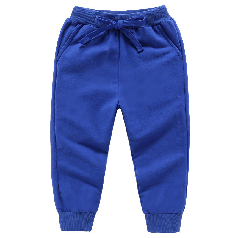 Solid Color Cotton Pants for Kids