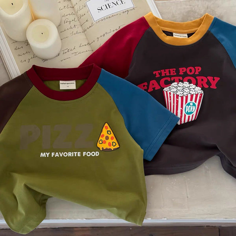 Color-Block Print Tee for Kids