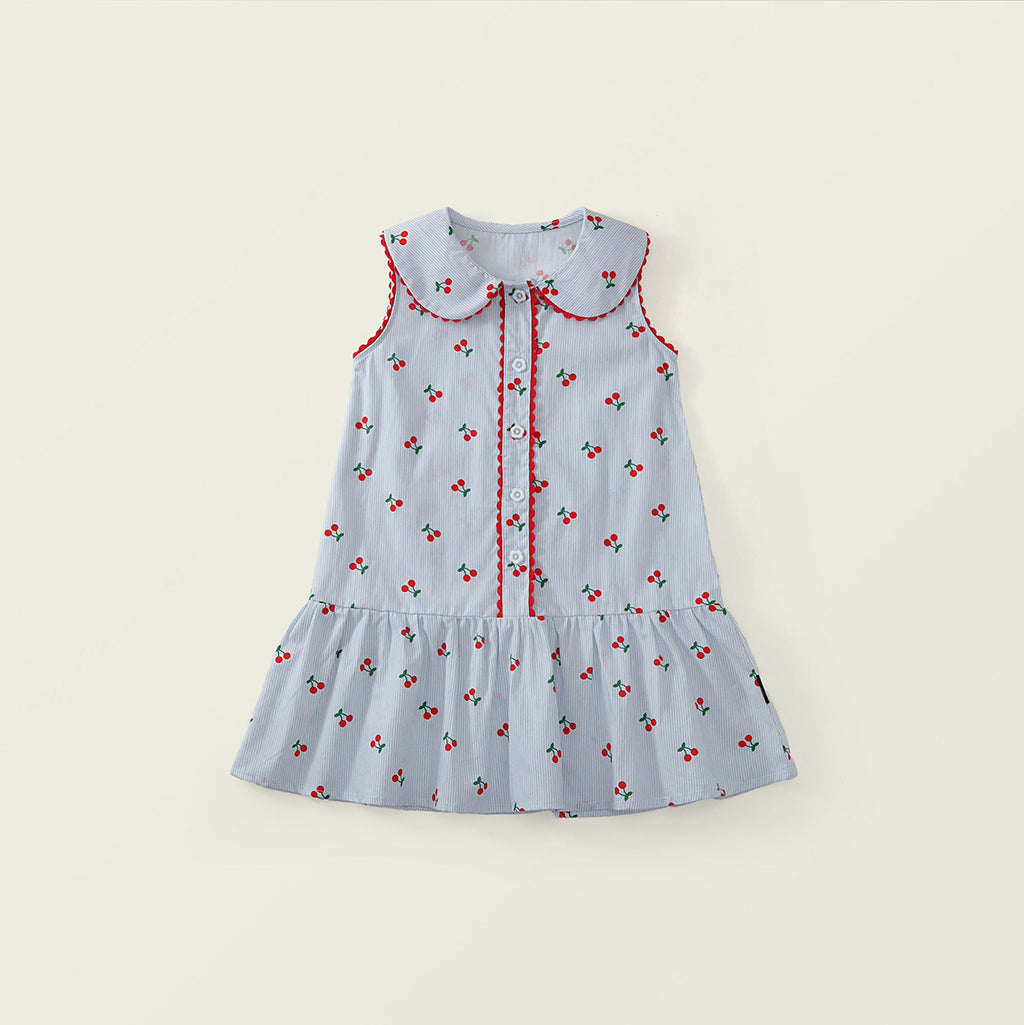 Cherry Print Peter Pan Collar Dress