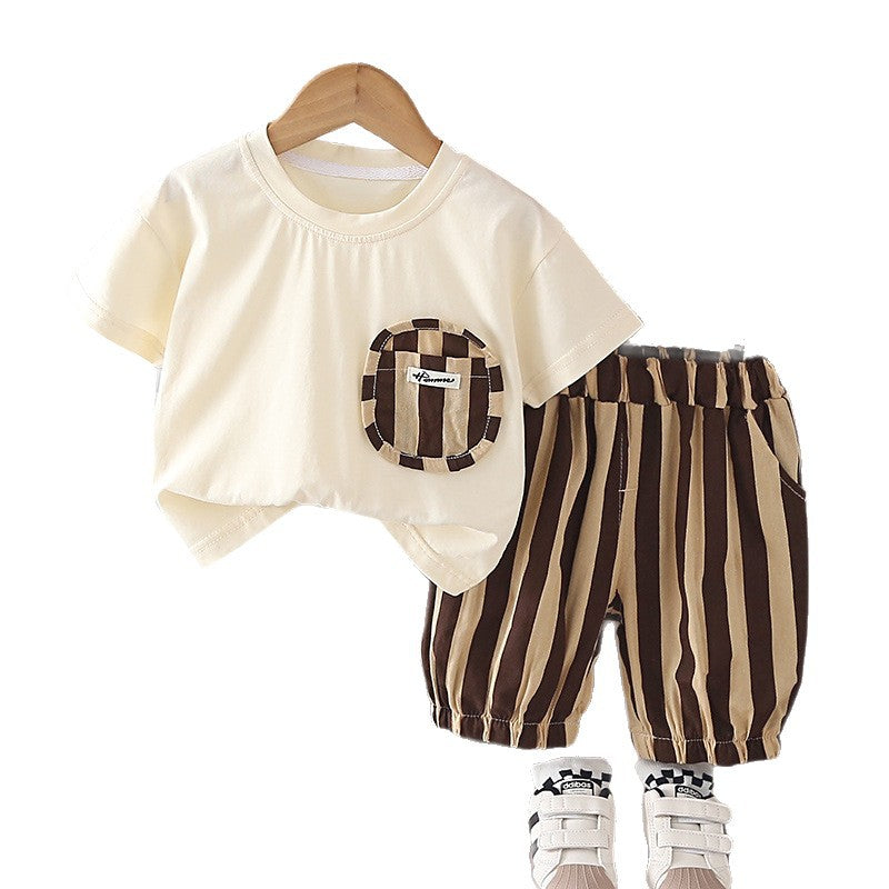Pocket Detail Two-Piece Set for Boys