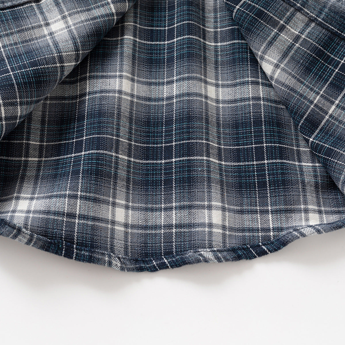 Plaid Hooded Long Sleeve Shirt for Boys