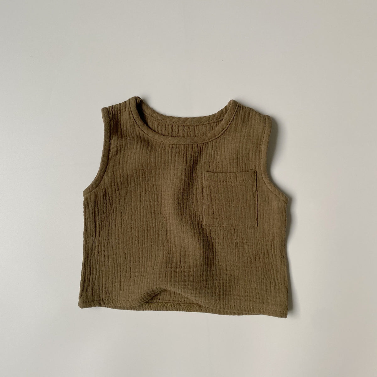 Textured Knit Patch Vest for Kids