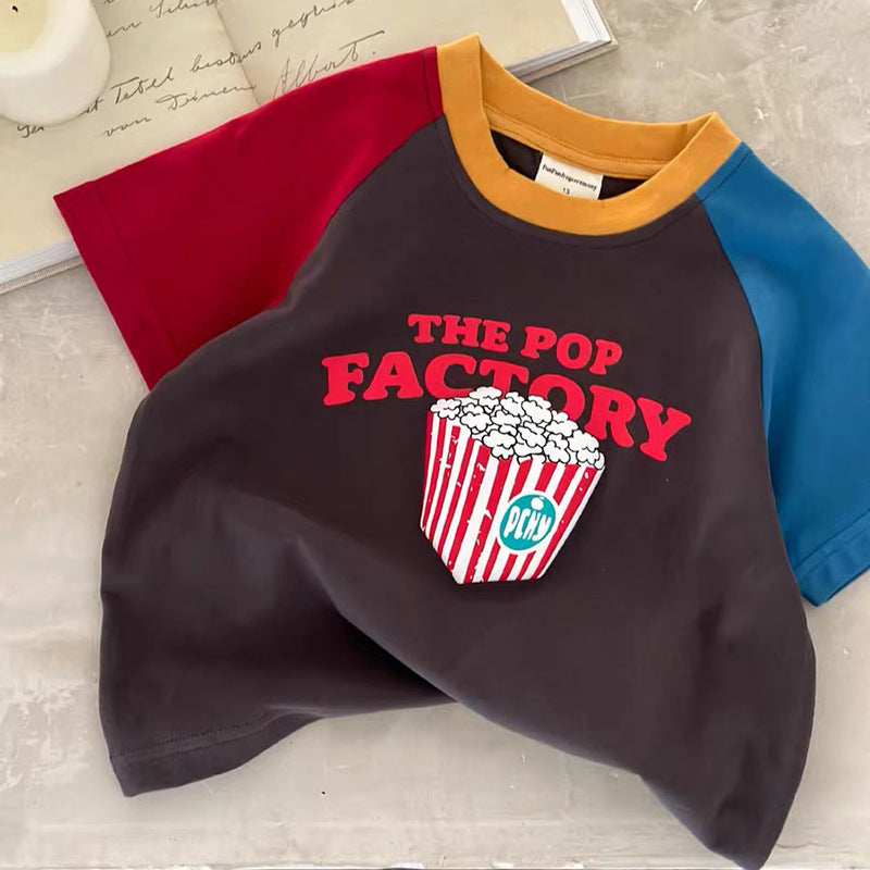 Color-Block Print Tee for Kids