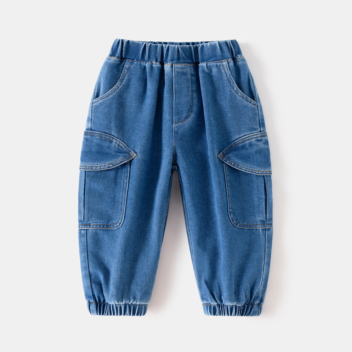 Large Pocket Denim Pants for Kids