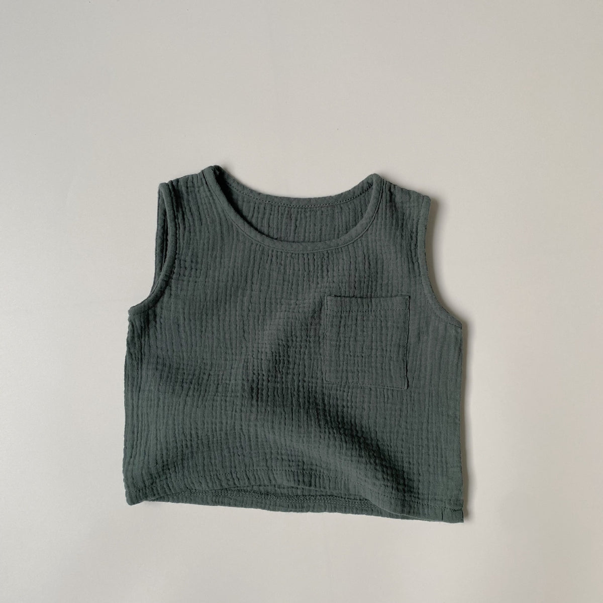 Textured Knit Patch Vest for Kids