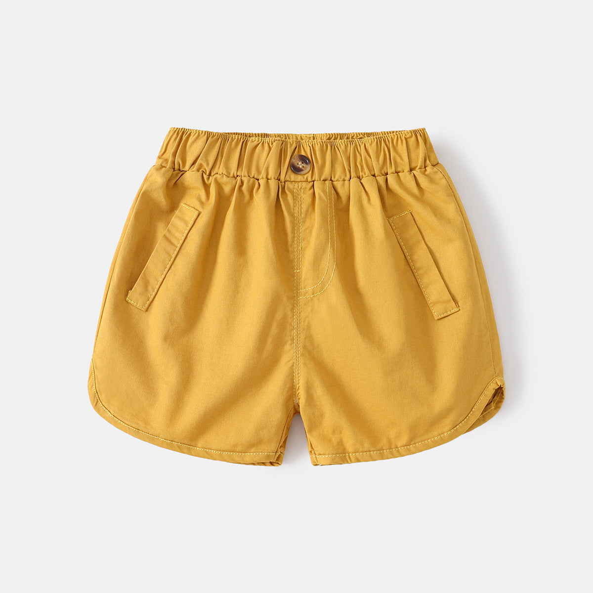 Solid Color Loose Fit Shorts for Girls