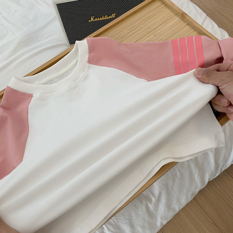 Four-Stripe Long Sleeve Base Tee