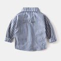 Blue Striped Long Sleeve Shirt for Boys