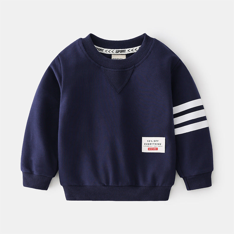 Striped Sport Pullover Hoodie for Baby