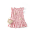 Flower Patchwork Short Sleeve Dress for Girls