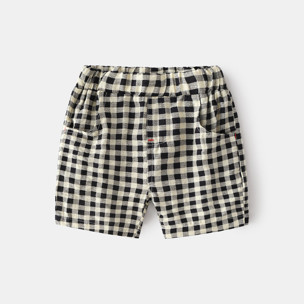 Plaid Five-Point Shorts for Kids
