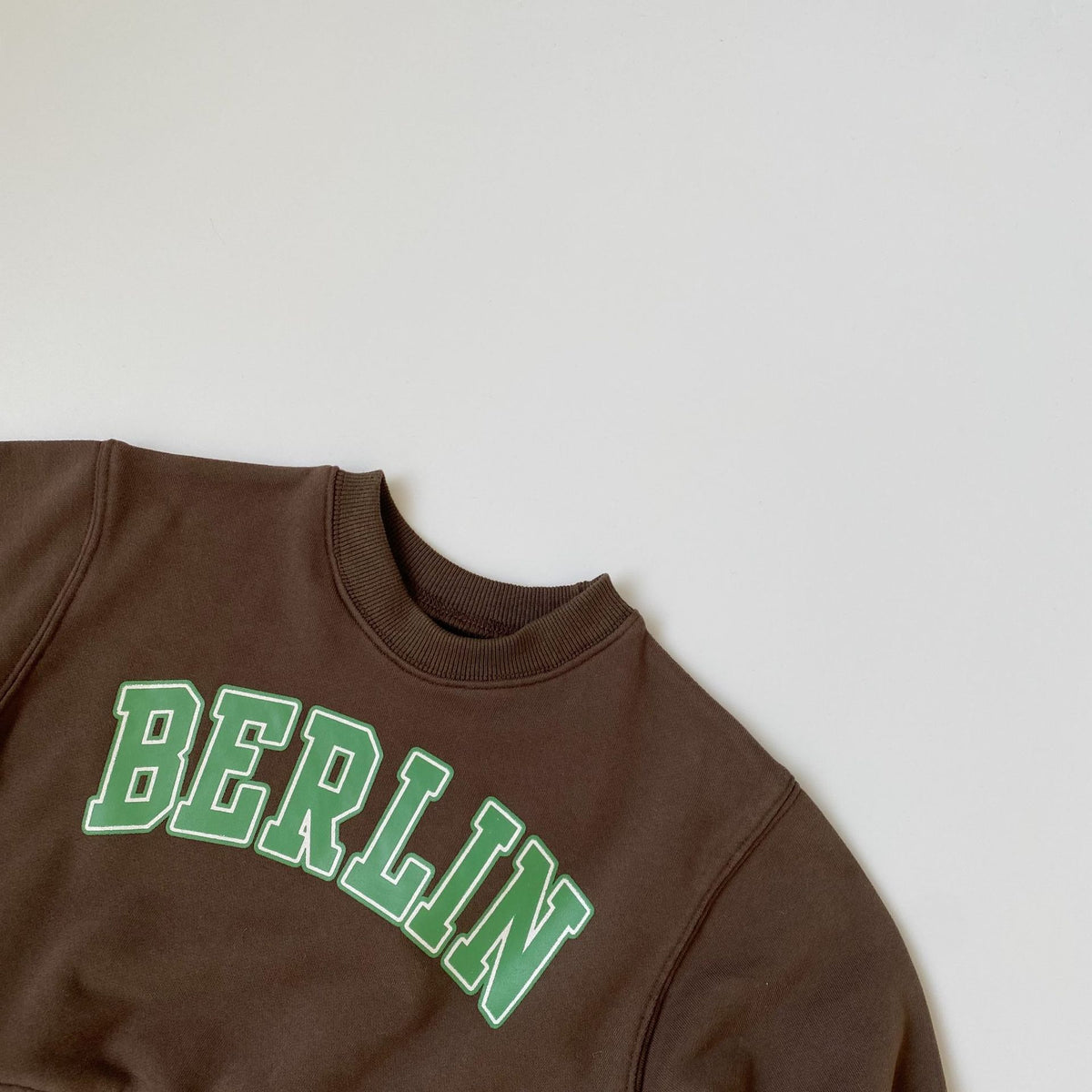Brown Letter-Print Pullover Hoodie
