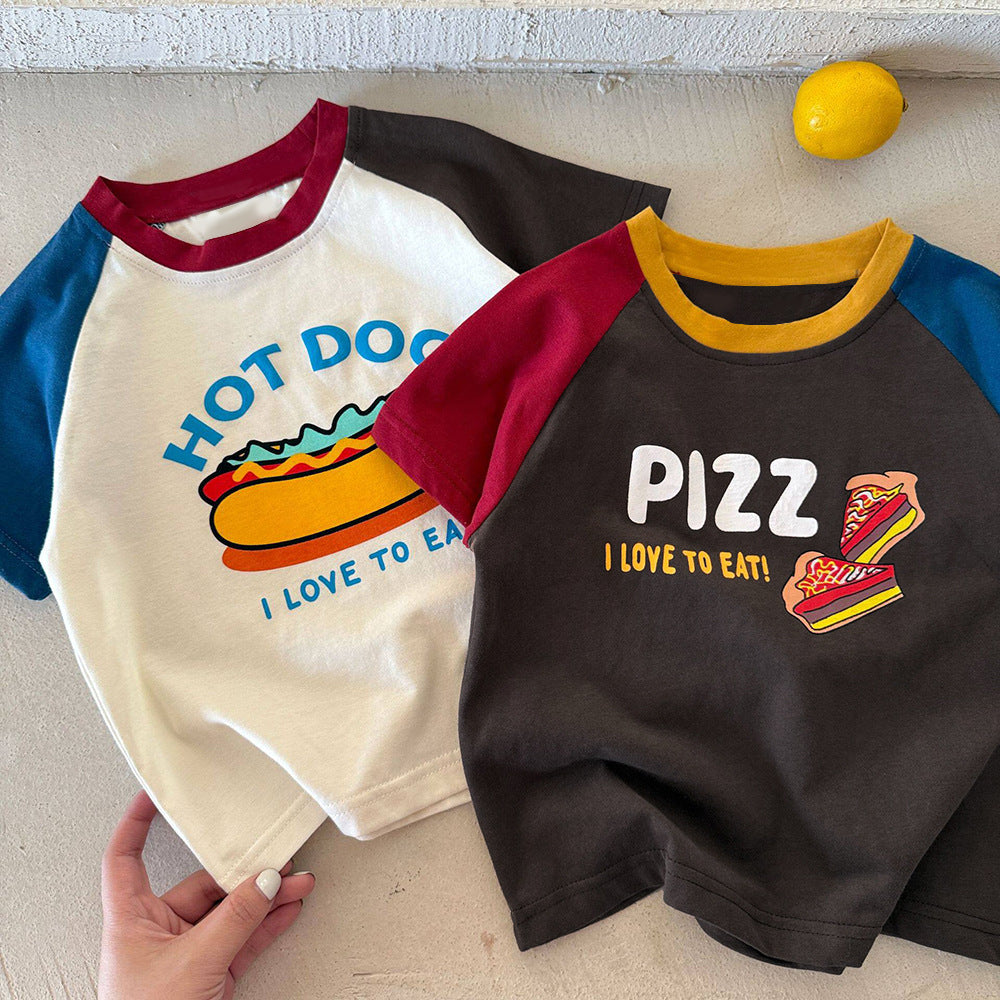 Playful Food Print Tee for Kids