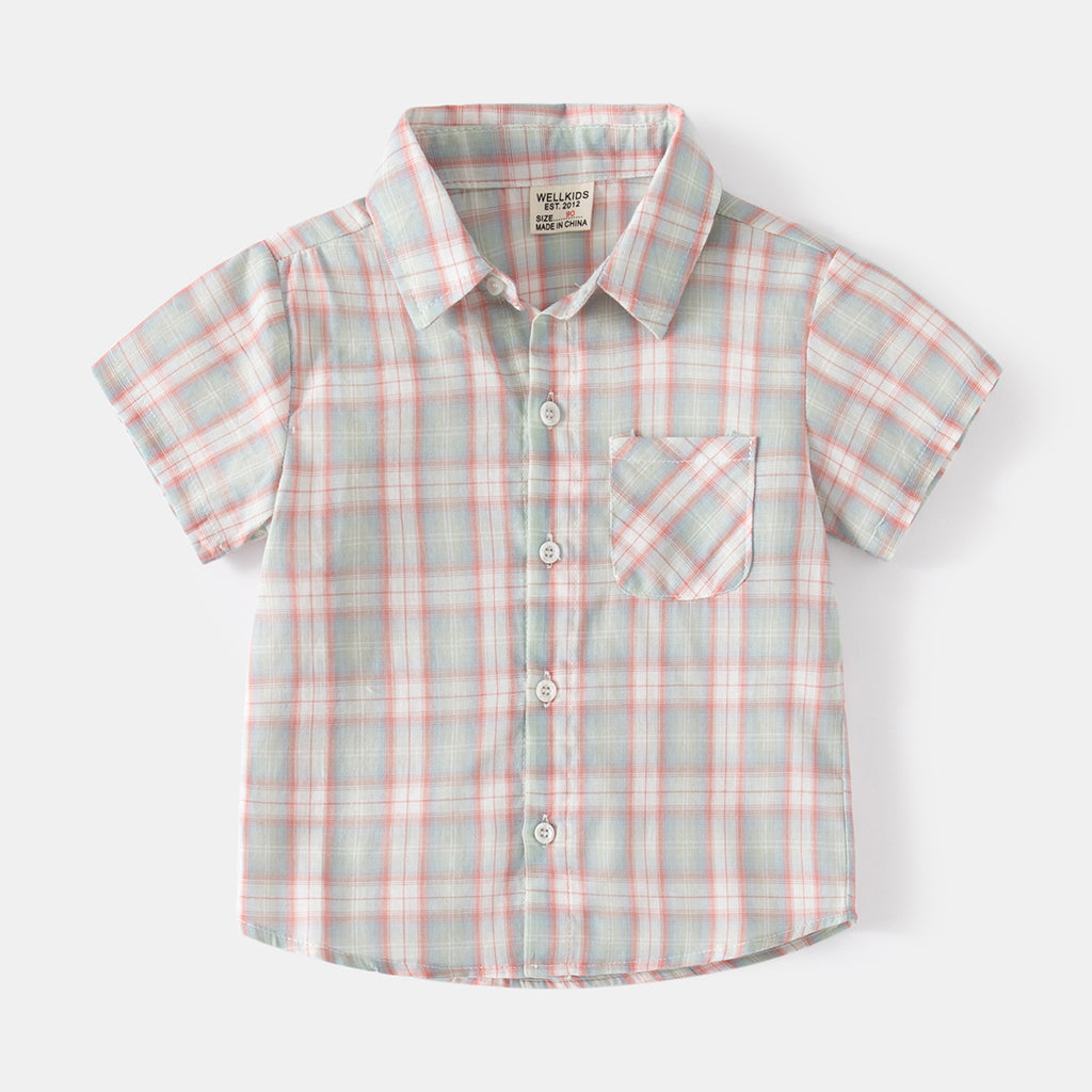 Plaid Button-Down Shirt for Boys