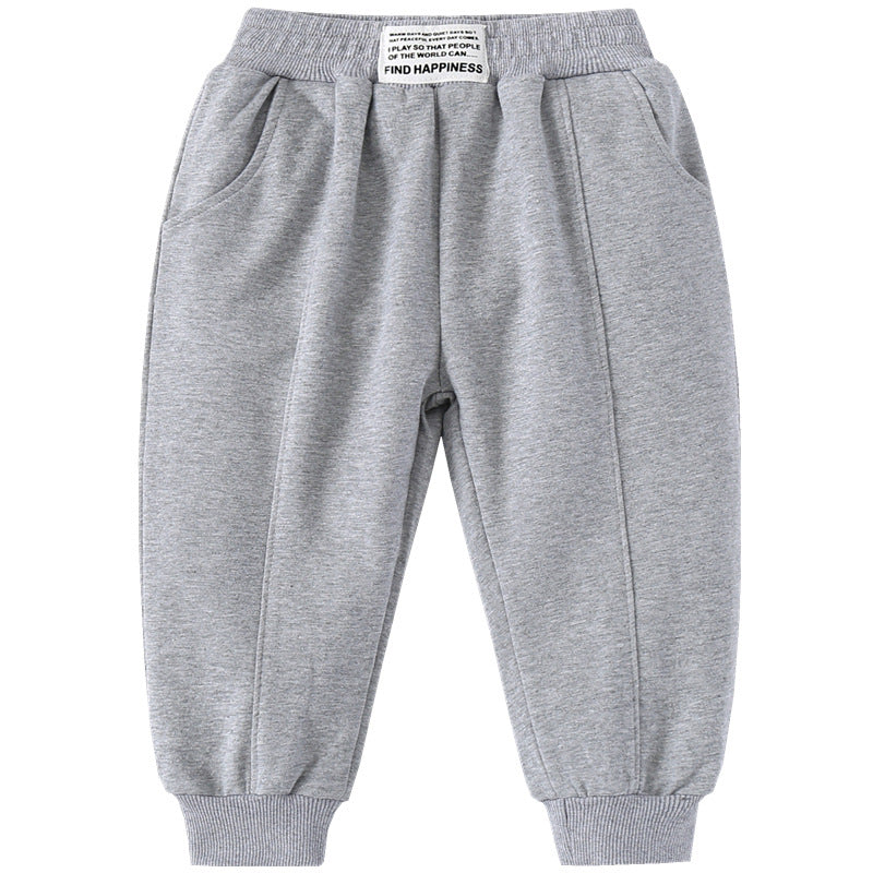 Spliced Label Casual Pants