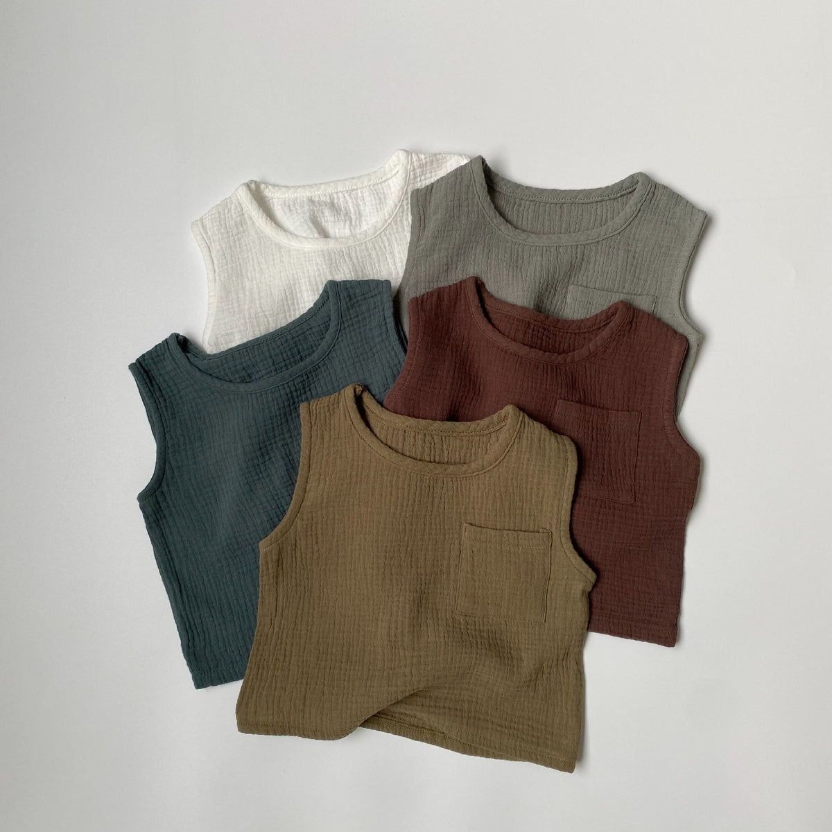Textured Knit Patch Vest for Kids