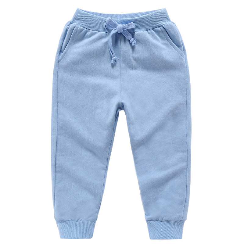 Solid Color Cotton Pants for Kids
