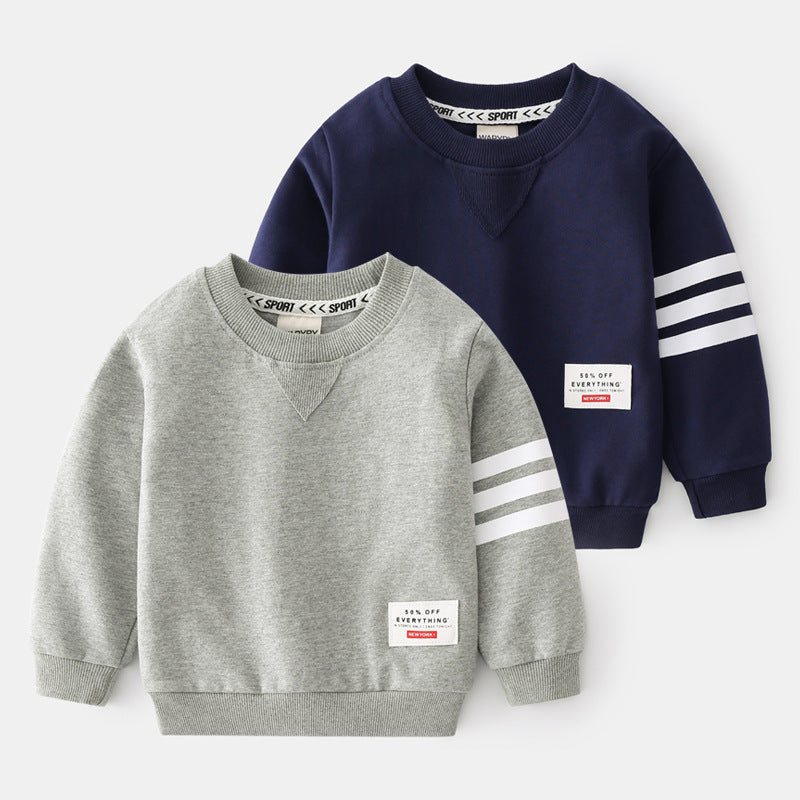 Striped Sport Pullover Hoodie for Baby