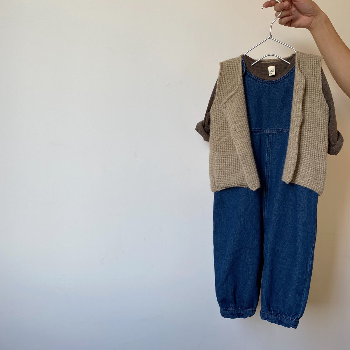 Retro Blue Denim Jumpsuit for Kids